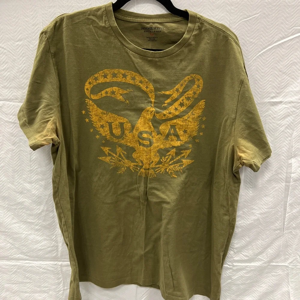 Polo Ralph Lauren xL distressed green tee - Picture 3 of 5